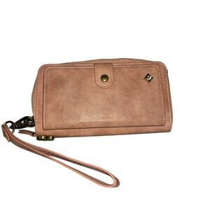 Pola Dusty Pink Leather Wristlet/Wallet